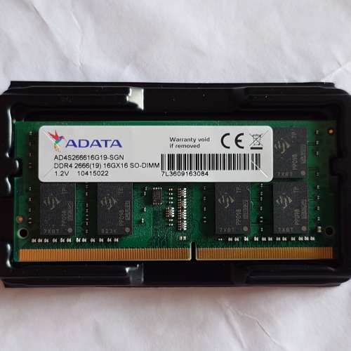 ADATA DDR4 16GB 2666-so-dimm RAM 手提電腦 記憶體