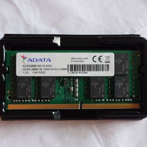 ADATA DDR4 16GB 2666-so-dimm RAM 手提電腦 記憶體