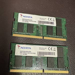Adata 3200 16gb x 2 共32gb notebook ram