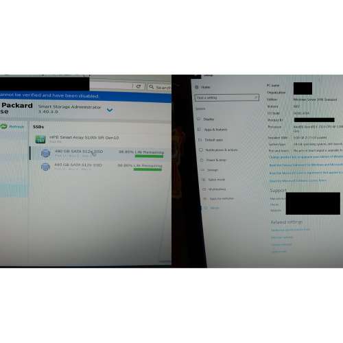 HPE ProLiant ML30 Gen10 Server 4LFF  E-2124 企業級 480GB SSD x 2 8GB ECC DDR4