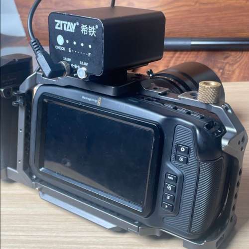 (不包括鏡頭)Blackmagic Pocket Cinema PL mount 4K 配 Tilta Cage 及VA電