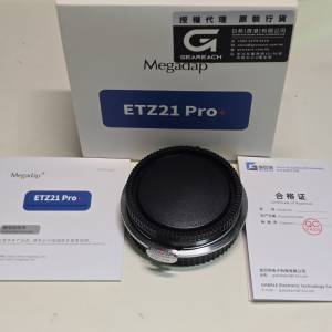 Megadap ETZ21 Pro+ E to Z Adapter Sony轉Nikon自動對焦接環 港行有保