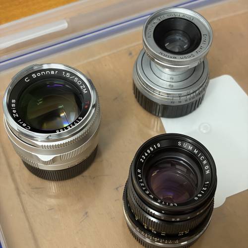 平放3支 50mm m mount 鏡
