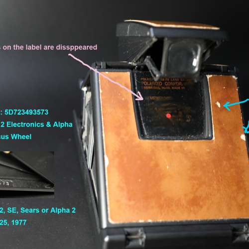 [廿一年會員 信心之選]  寶麗來 SX-70 Sears Special 版本相機  - 已測試 - 5D7234...