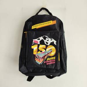 JAHRE SCHWEIZER BAHNEN 150 Anniversary Black Backpack Purse