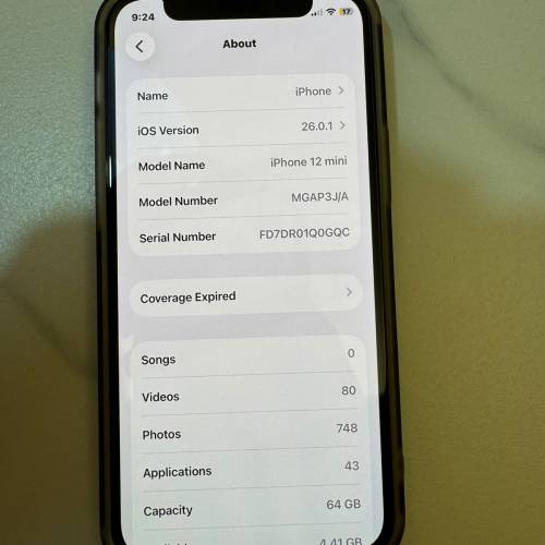 iphone 12 mini 64GB 91%Battery