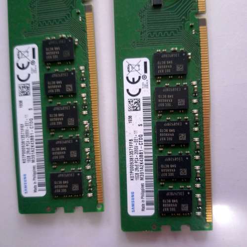 三星 Samsung DDR4 32GB (16GBx2) ECC ram 記憶體