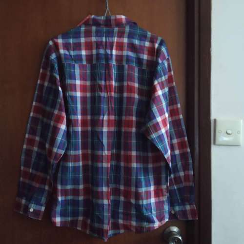 Sure Lai ~ Red-Blue Plaid Long-Sleeves Shirt &middot; 紅藍格仔印花長袖襯衫