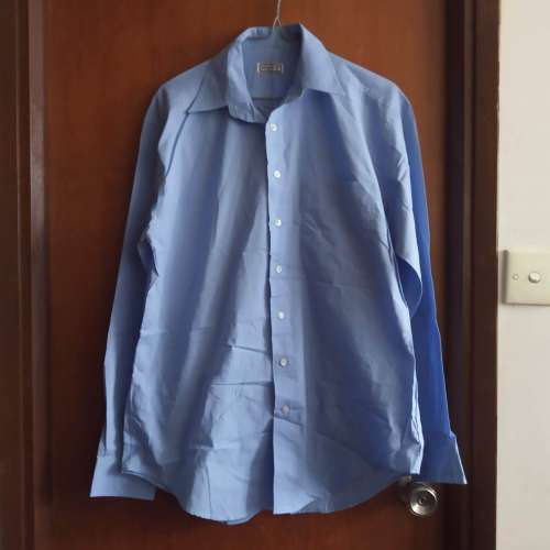 Blue Long-Sleeves Shirt &middot; 藍色長袖恤衫 ~ Size L