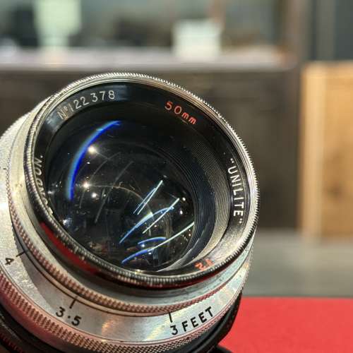 Early version Wray London Unilite 50mm f2 L/M non-coupling modified lens