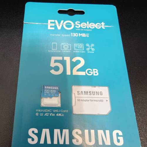 Samsung EVO Select 512GB MicroSDXC 記憶卡