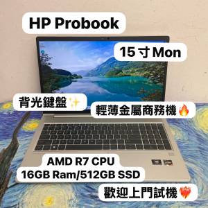 (超靚金屬機身🔥HP商務文書機)HP Probook AMD Ryzen 7 5825U /4,8,12,16GB Ram/128...