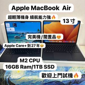 （深藍色🔥MacBook M2 Air )APPLE  MacBook Air M2 2023 M2 CPU/16GB Ram/1TB SSD/1...