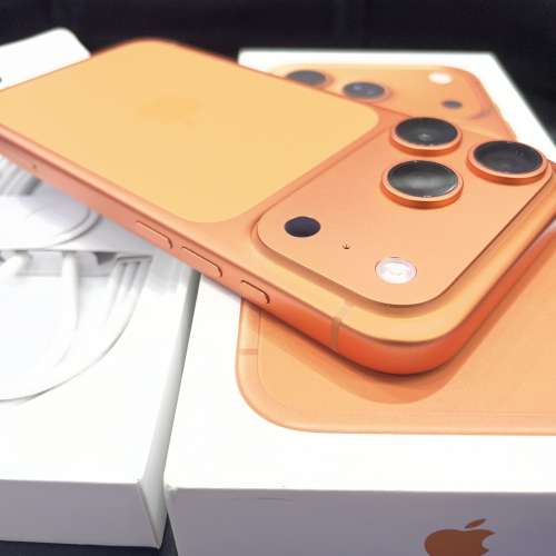99%New iPhone 17 Pro 256GB 橙色 香港行貨 蘋果保養到2026年11月17日 電池100% 自...