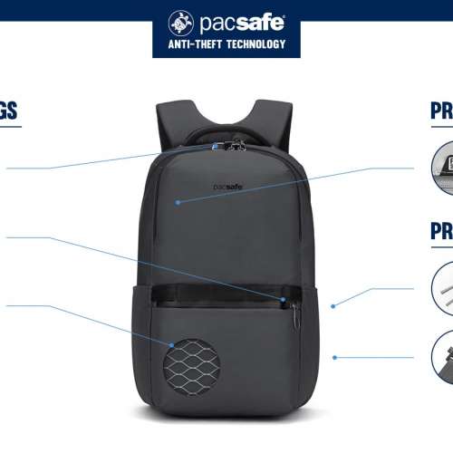 Pacsafe&reg; X 25L 30645 黑色 Metrosafe X Anti-Theft Backpack 專業防盜背囊背包 ...