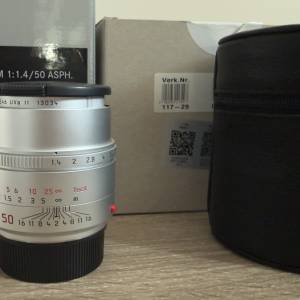 [99%新] Leica Summilux-M 50mm f/1.4 ASPH. II (2023版) 銀色 Silver (11729) 齊盒...