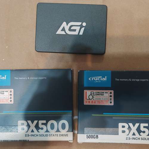 SSD ( Lexar, Crucial, AGI) 全新未開封 行貨