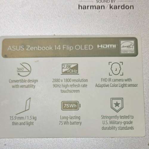 ASUS Zenbook 14 Flip OLED 筆記型電腦 手提電腦 UP3404V