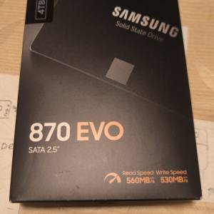 全新Samsung 三星 870 EVO SATA 2.5-inch SSD 4TB (MZ-77E4T0BW)