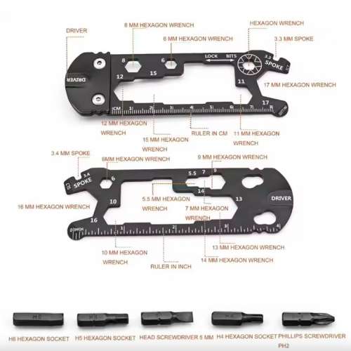 16-in-1 Bike Repair Tool &ndash; Multi-Function for Road & Mountain Bike, Pocket-Size