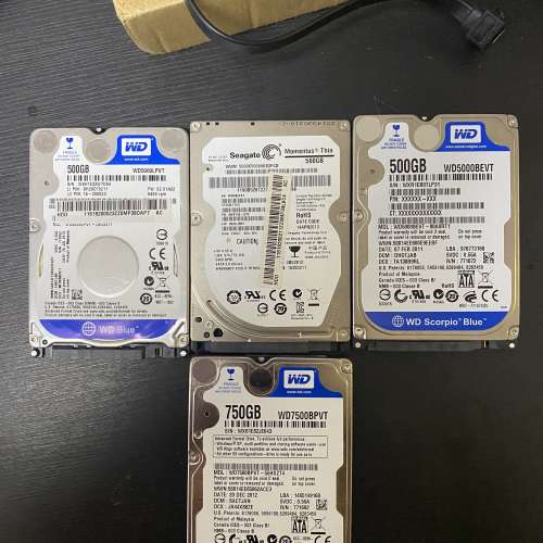 500G，1T，2T HDD