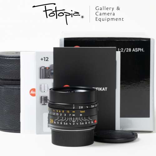 || Leica Summicron-M 28mm F2 ASPH - Black / 11618 / 0.4m Focus, full packing ||