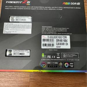 G.Skill Trident Z5 RGB DDR5 5600MHz, 32GB (2x16GB) 有單盒, 永保