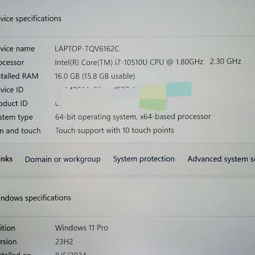 ThinkPad X1 Carbon Gen8 (Touch Screen) i7-10510u 16g 256gb SSD LAPTOP