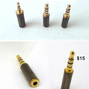 手機耳機轉換插頭2.5mm轉3.5mm轉接頭電腦音頻公對母小轉大 3.5mm轉2.5mm $12