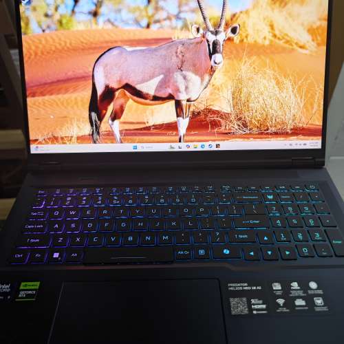 18吋 RTX 5070TI Acer predator 18 helios AI U9-275HX 16GB 6400Mhz 1TB SSD Gaming