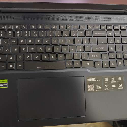 18吋 RTX 5070TI Acer predator 18 helios AI U9-275HX 16GB 6400Mhz 1TB SSD Gaming