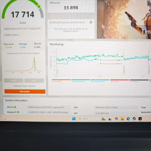 18吋 RTX 5070TI Acer predator 18 helios AI U9-275HX 16GB 6400Mhz 1TB SSD Gaming