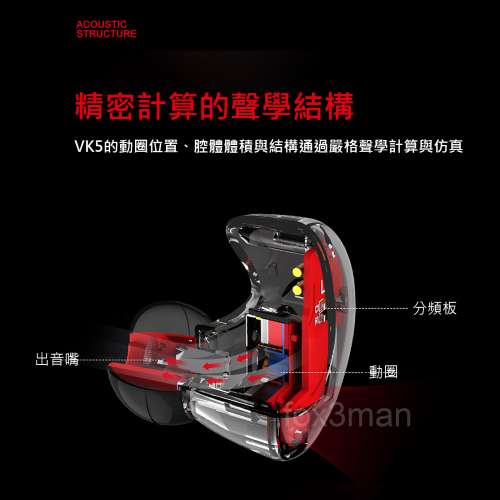QKZ 霆聲 VK5 HI-RES 重低音 可換線動圈靚聲耳機 手機免提