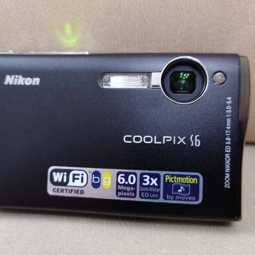 Nikon Coolpix S6 新淨黑色CCD相機 Black Travel CCD Camera 咭片相機 等效35-105mm...