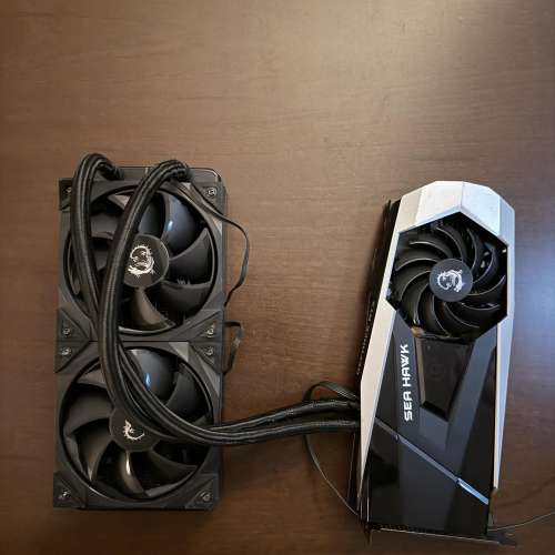 極新淨 MSI SEAHAWK RTX 3080 10GB GDDR6X 水冷顯示卡