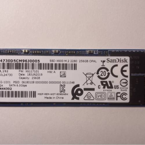 SanDisk X600 256GB m.2 SATA NGFF SSD