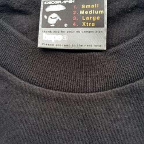 Neighborhood & Bape crossover 黑色 tee 全新