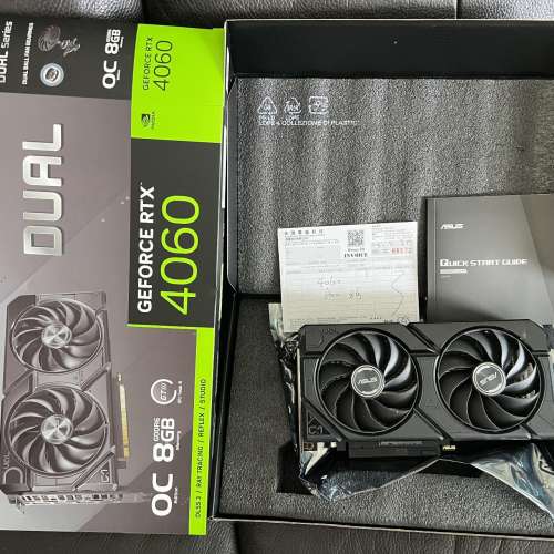 ASUS Dual GeForce RTX&trade; 4060 OC 超頻版8GB(有一年保養齊盒)