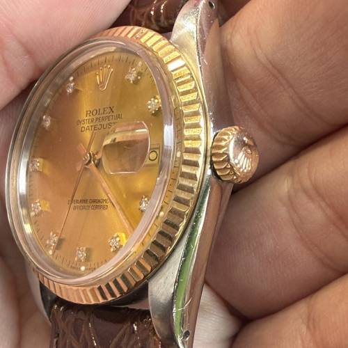好L靚😆 Rolex 16013 金鋼鑽石字 送靚皮帶 原裝包金扣 $26888