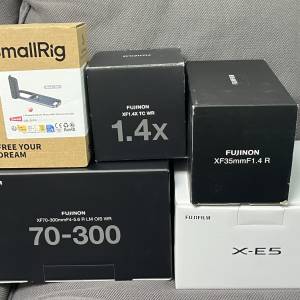 行貨仲有保養 Fujifilm X-E5 黑色 70-300mm XF1.4X XF35mm 1.4 兩電 全部99.99%新 不...