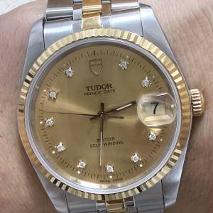 好𠃊新凈🤣 Tudor 74033 金鋼 新裝實金帶 鑽石字 新咭 $13888