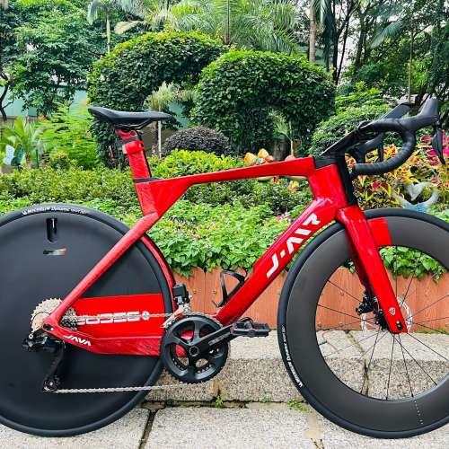 紅色 M碼 JAVA VITTORIA AIR 維多利亞 SHIMANO 電變24速碳纖維公路車 送水架前後蛙燈