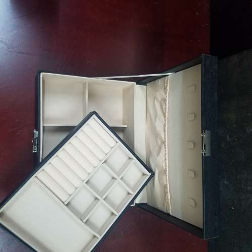 黑色皮革收納箱
