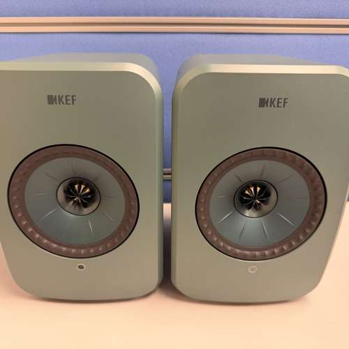 KEF LSX II LT 灰綠色 連座枱架