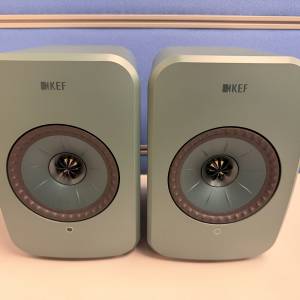 KEF LSX II LT 灰綠色 連座枱架