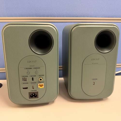 KEF LSX II LT 灰綠色 連座枱架