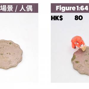 1:64 比例的場景人偶套裝定價為港幣 80 元。