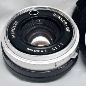 Minolta Rokkor-QF 40mm f1,7 (拆自 hi-matic E) 已改 m42-牙(要配合 對焦筒用)