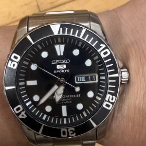 【絕版經典】Seiko 5 Sports SNZF17 精工海膽（黑水鬼造型/自動機械錶）😆 $888