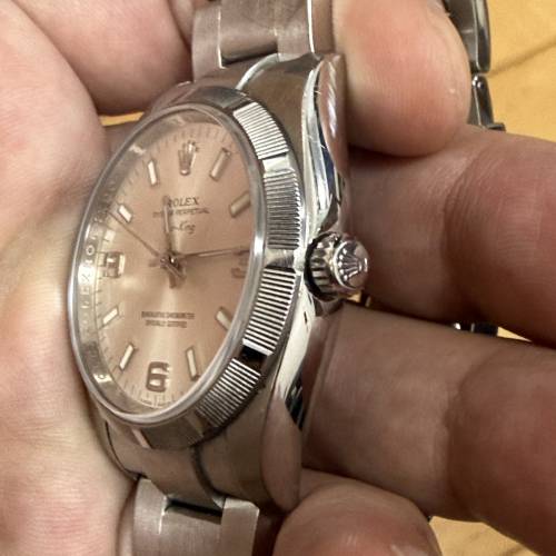 好𠃊新淨😆 Rolex 114210 air-king 888行貨 出世咭 紅牌 原裝盒 皮套 買單 平X到笑...